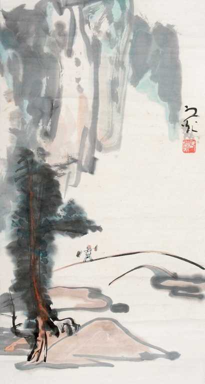 谢之光 山水 立轴